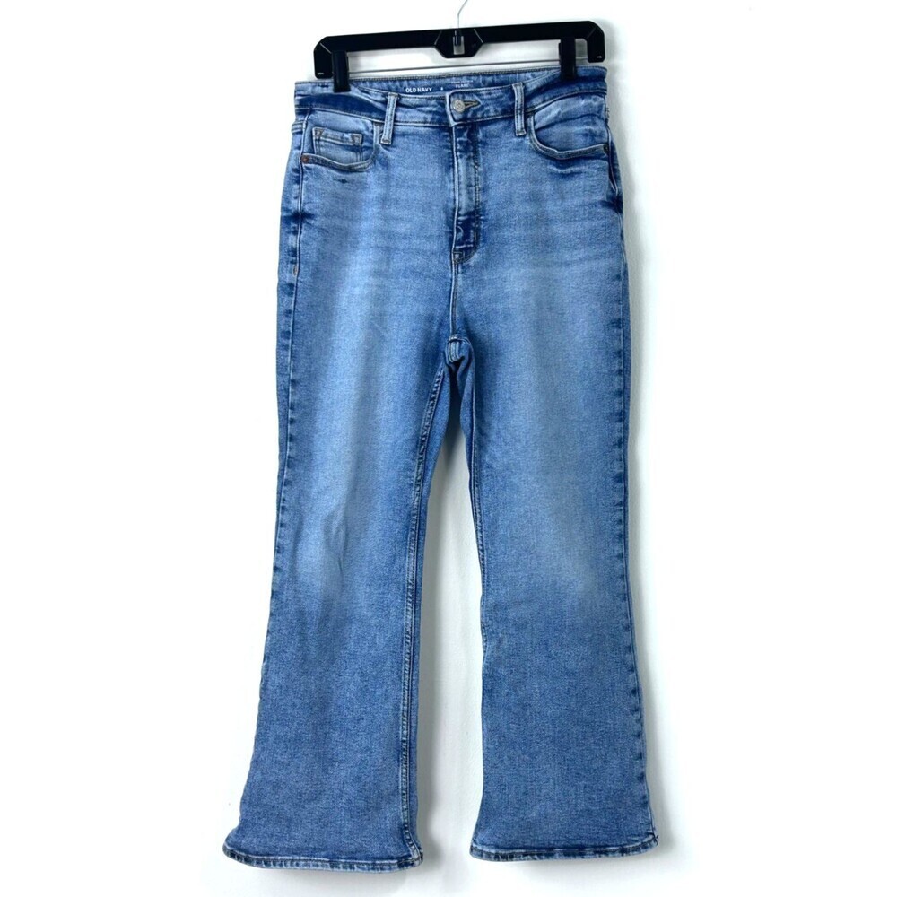 Old Navy Womens Jeans Higher High Rise Flare Secret Smooth Pockets Blue Size 8